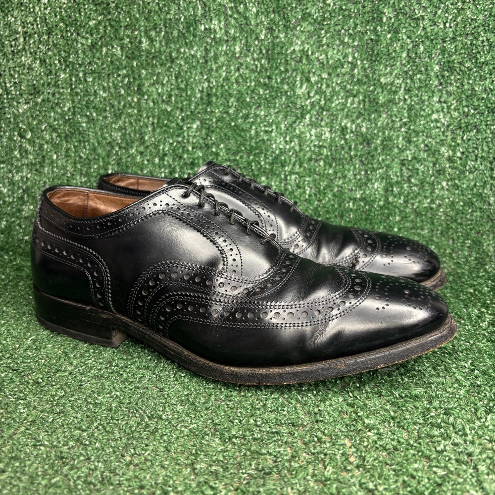 Allen Edmonds McAllister Wingtip Brogue Oxford Dress Shoes Black Mens 7.5 E Wide